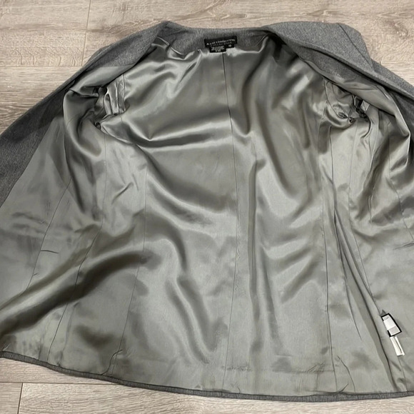 Vintage Liz Claiborne Collection Wool Single Button Gray Blazer Suit Jacket 10 - Picture 11 of 15